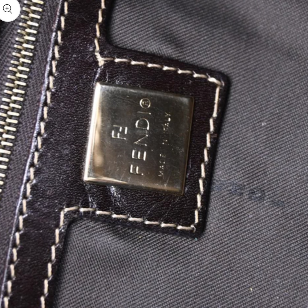 Fendi Brown PVC Zucchino Baguette Vintage Bag - Picture 9 of 10